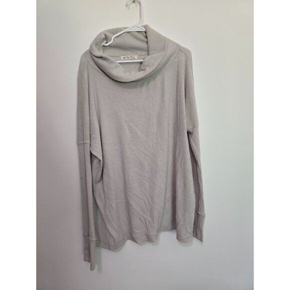 We the Free Free People Ribbed Waffle Turtleneck Tunic Sweater/Dress Sz M - Picture 1 of 7